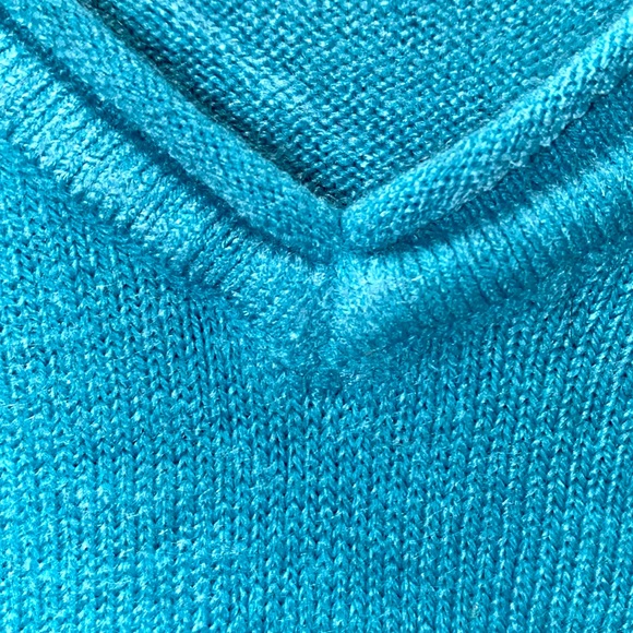 WHITE STAG BLUE ACRYLIC LNG SLV SWEATER SZ L - Picture 6 of 10